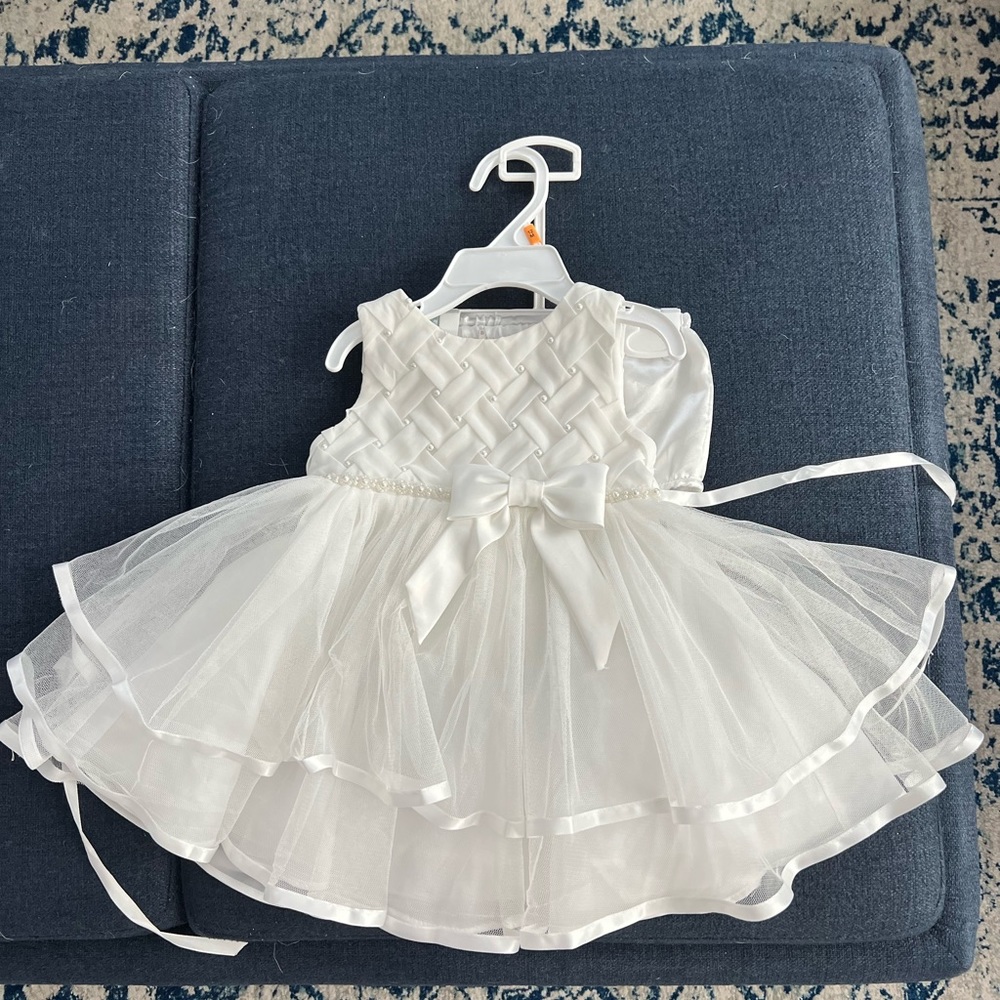 12 month white dress